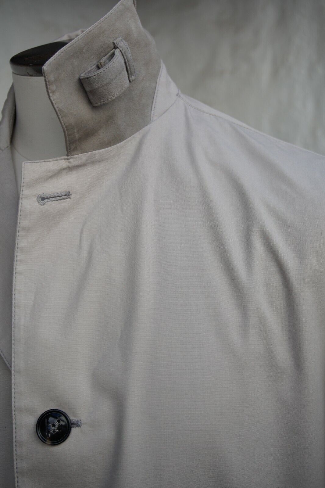 Beige/Light Grey Coat made of Cotton/Wool/Silk (EU 50)