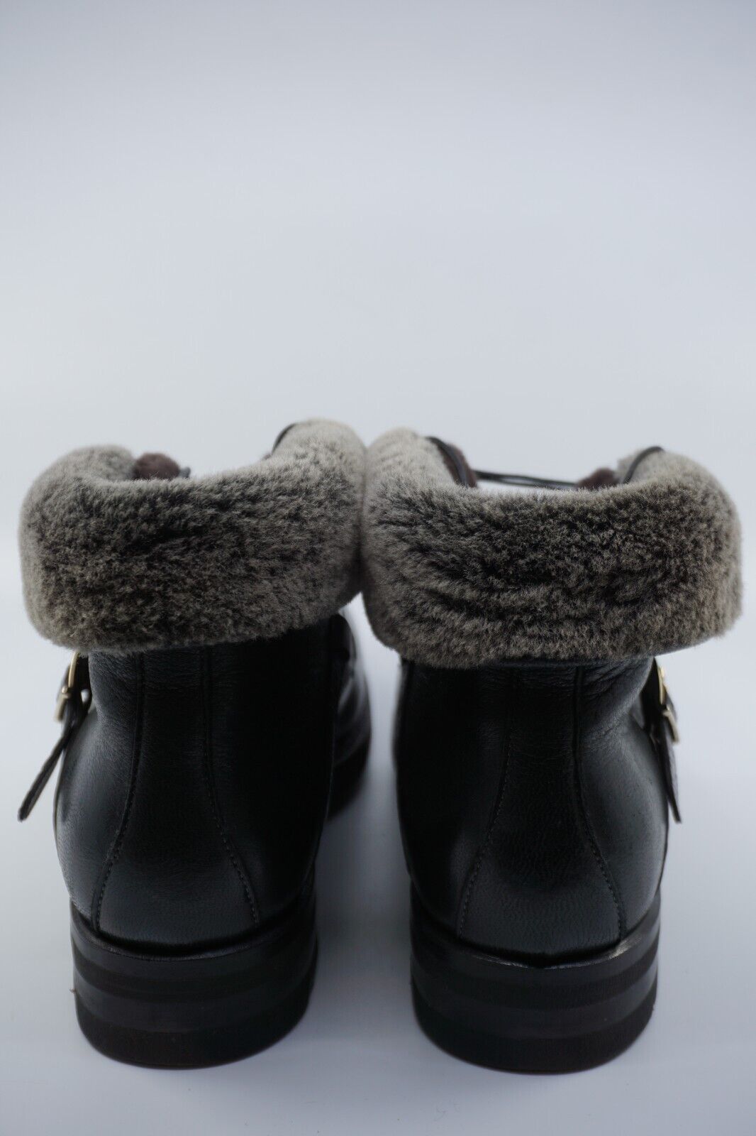 Black Lined Boots made of Leather (EU 42.5)