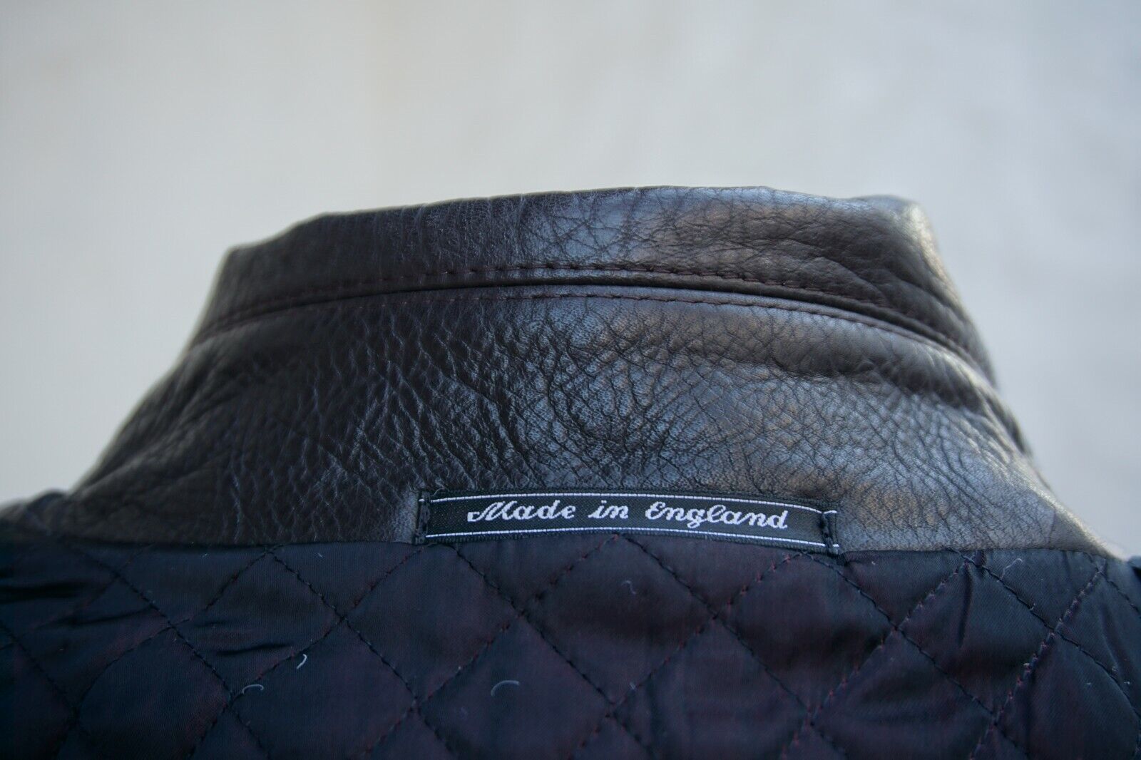 Brown Biker Jacket made of Leather (L)