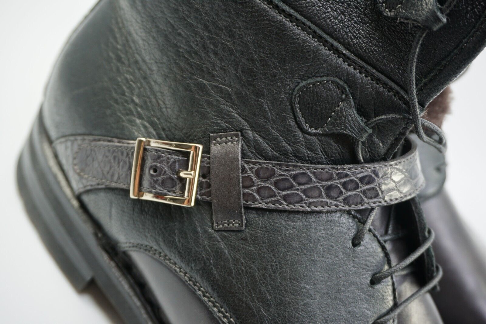 Black Lined Boots made of Leather (EU 42.5)