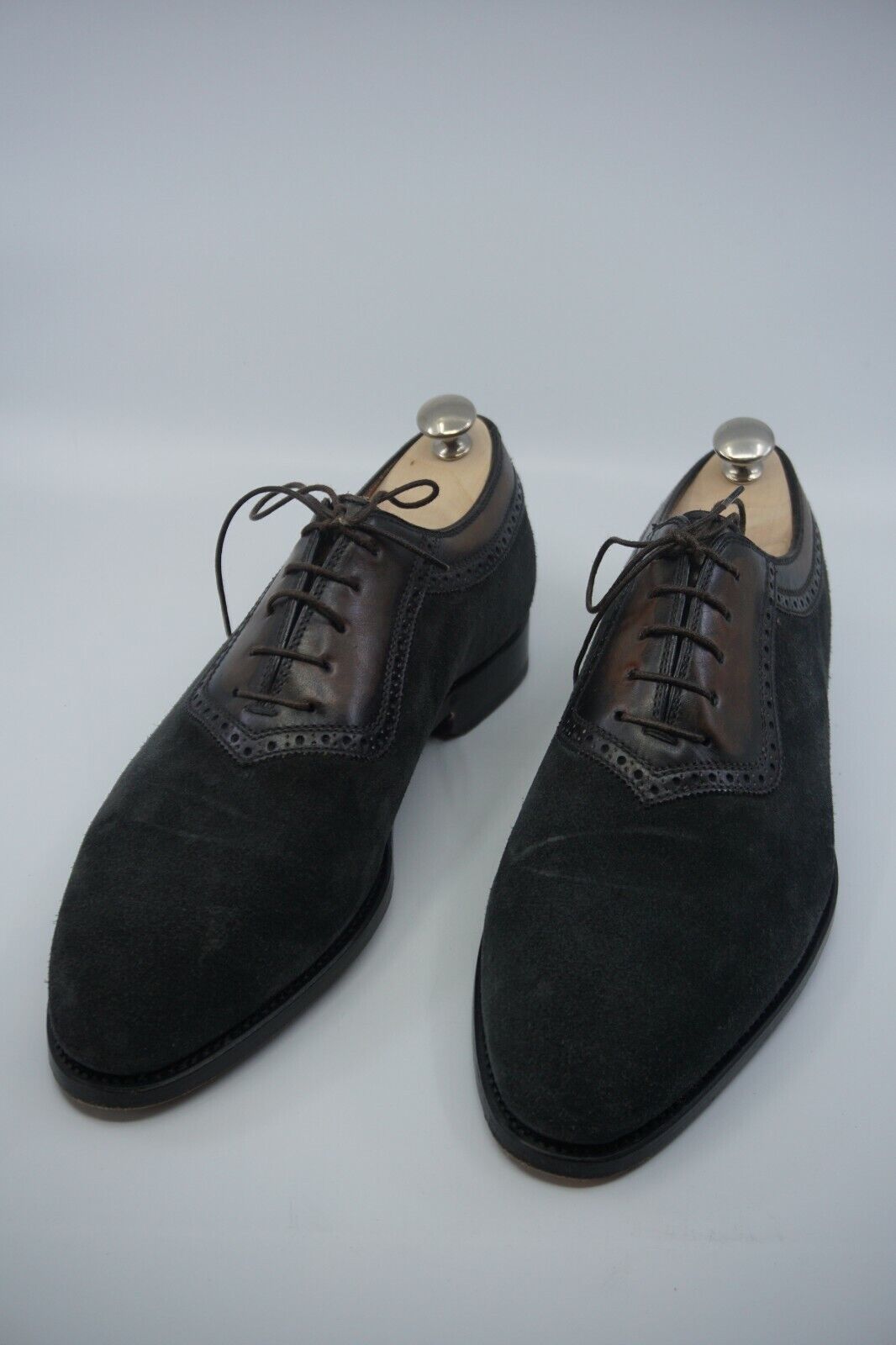 Dark Grey/brown Oxford Shoes made of Leather/Suede (EU 43.5)
