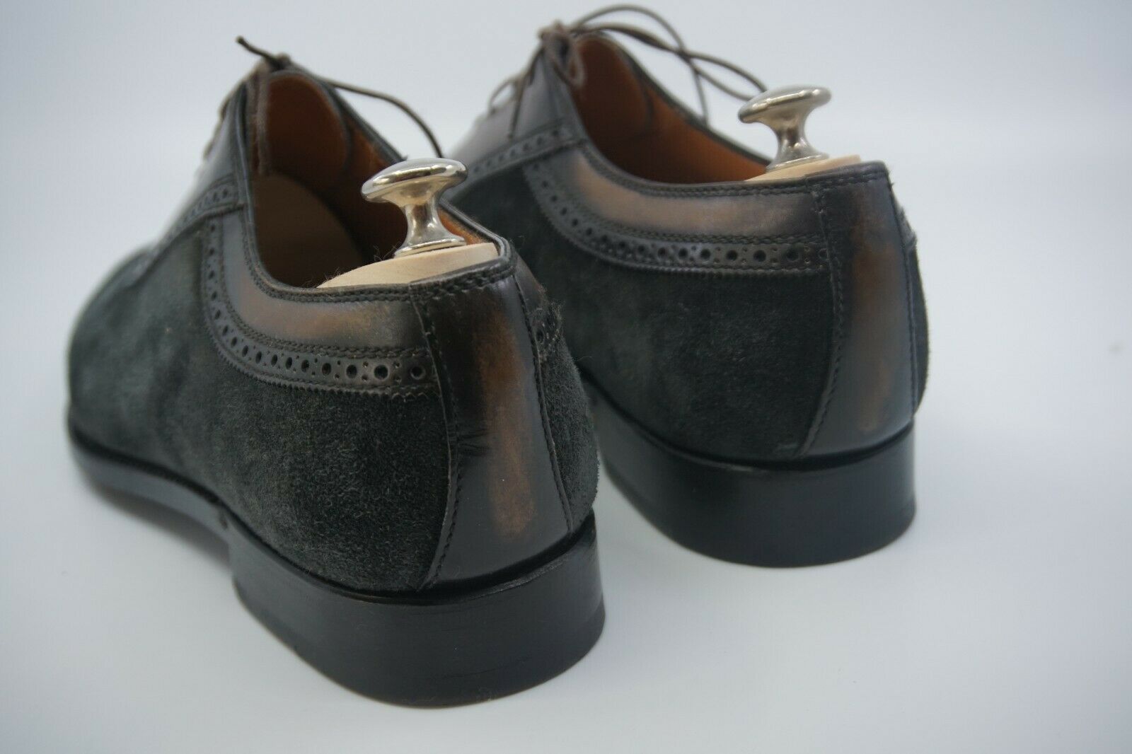 Dark Grey/brown Oxford Shoes made of Leather/Suede (EU 43.5)