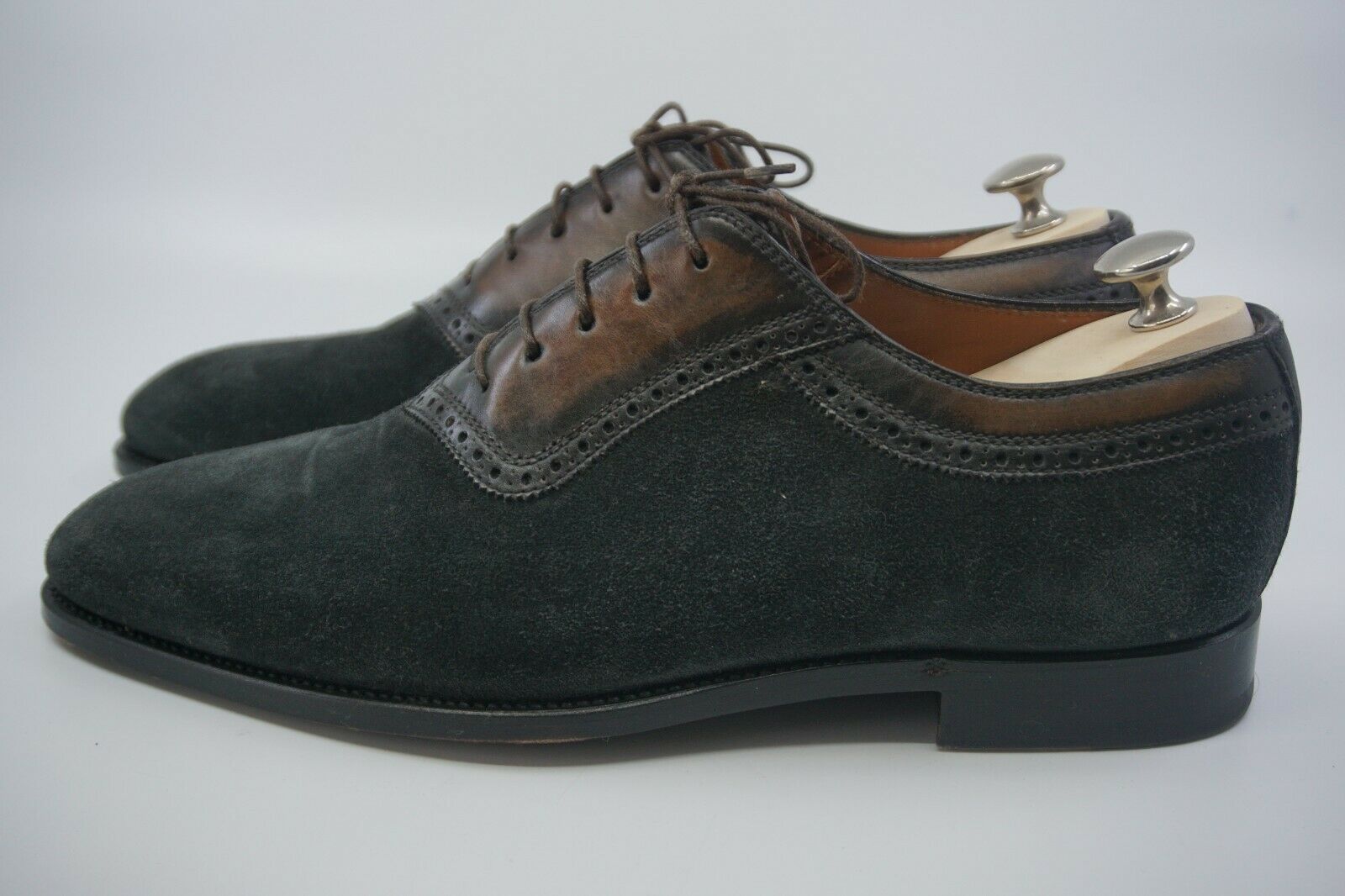 Dark Grey/brown Oxford Shoes made of Leather/Suede (EU 43.5)
