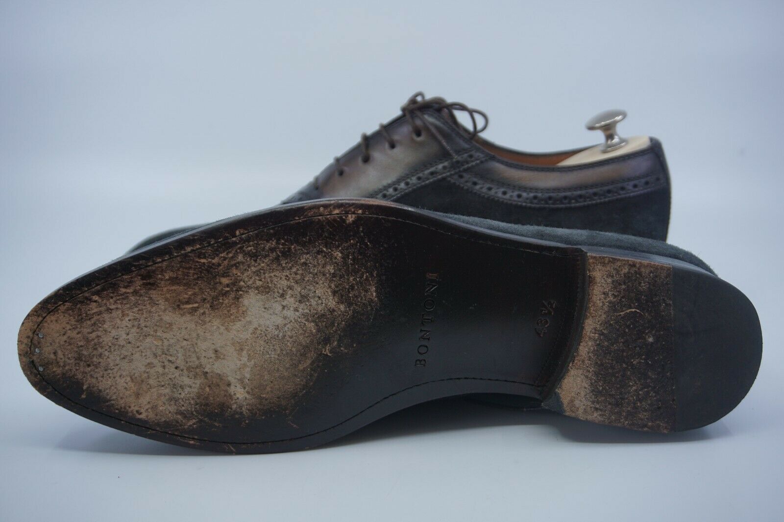 Dark Grey/brown Oxford Shoes made of Leather/Suede (EU 43.5)