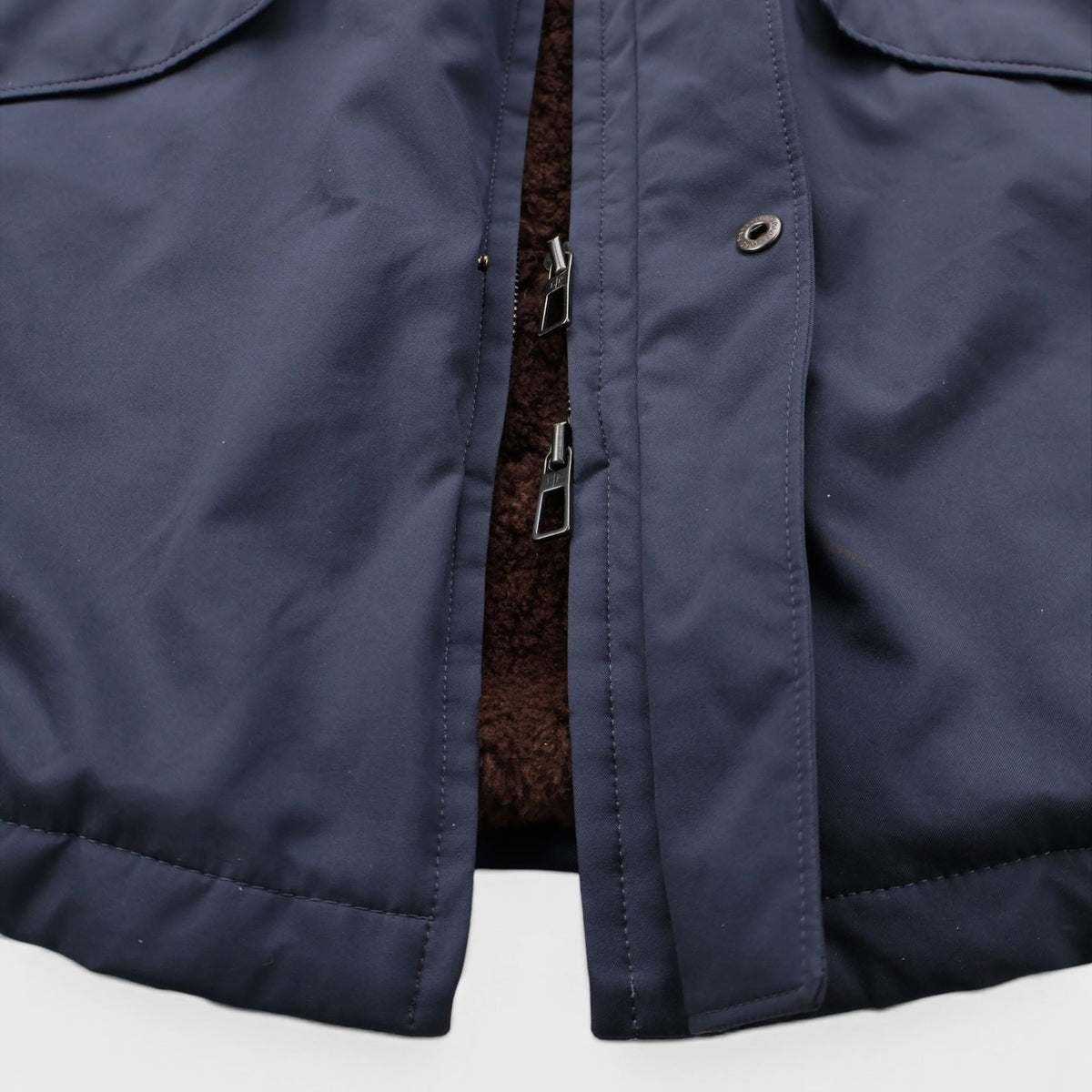 Navy Hooded Castarino Lined Coat