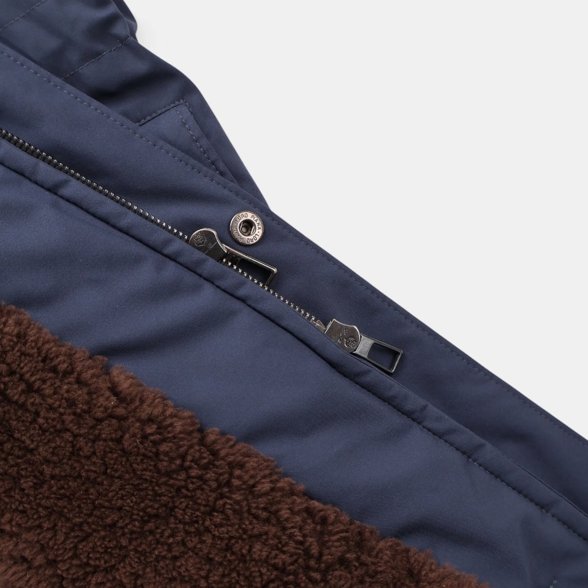 Navy Hooded Castarino Lined Coat