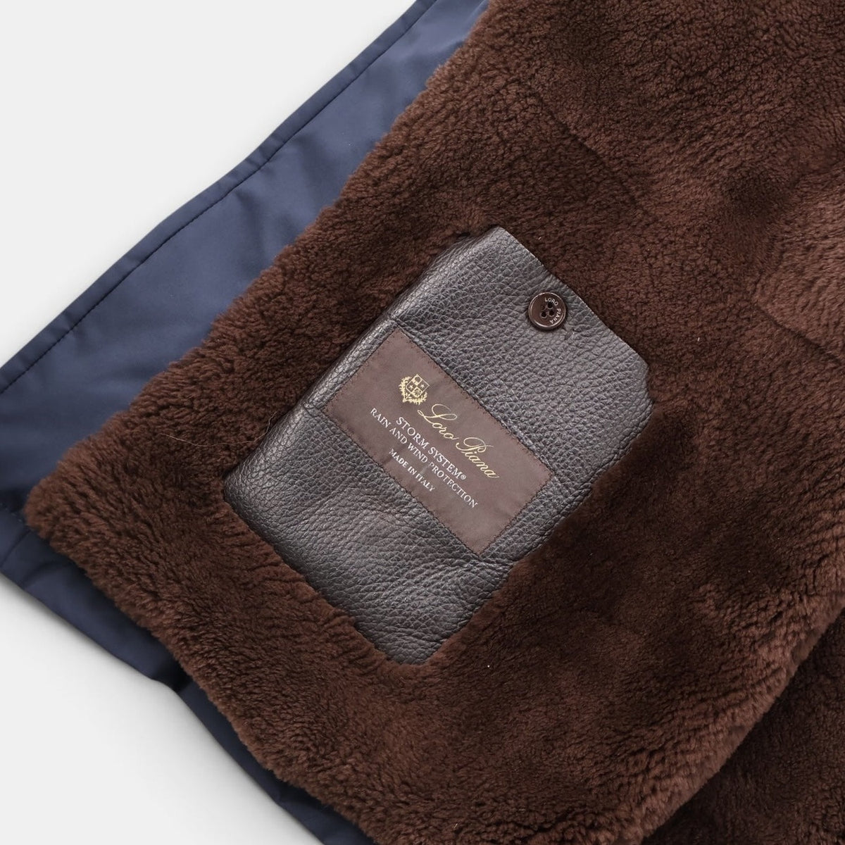 Navy Hooded Castarino Lined Coat