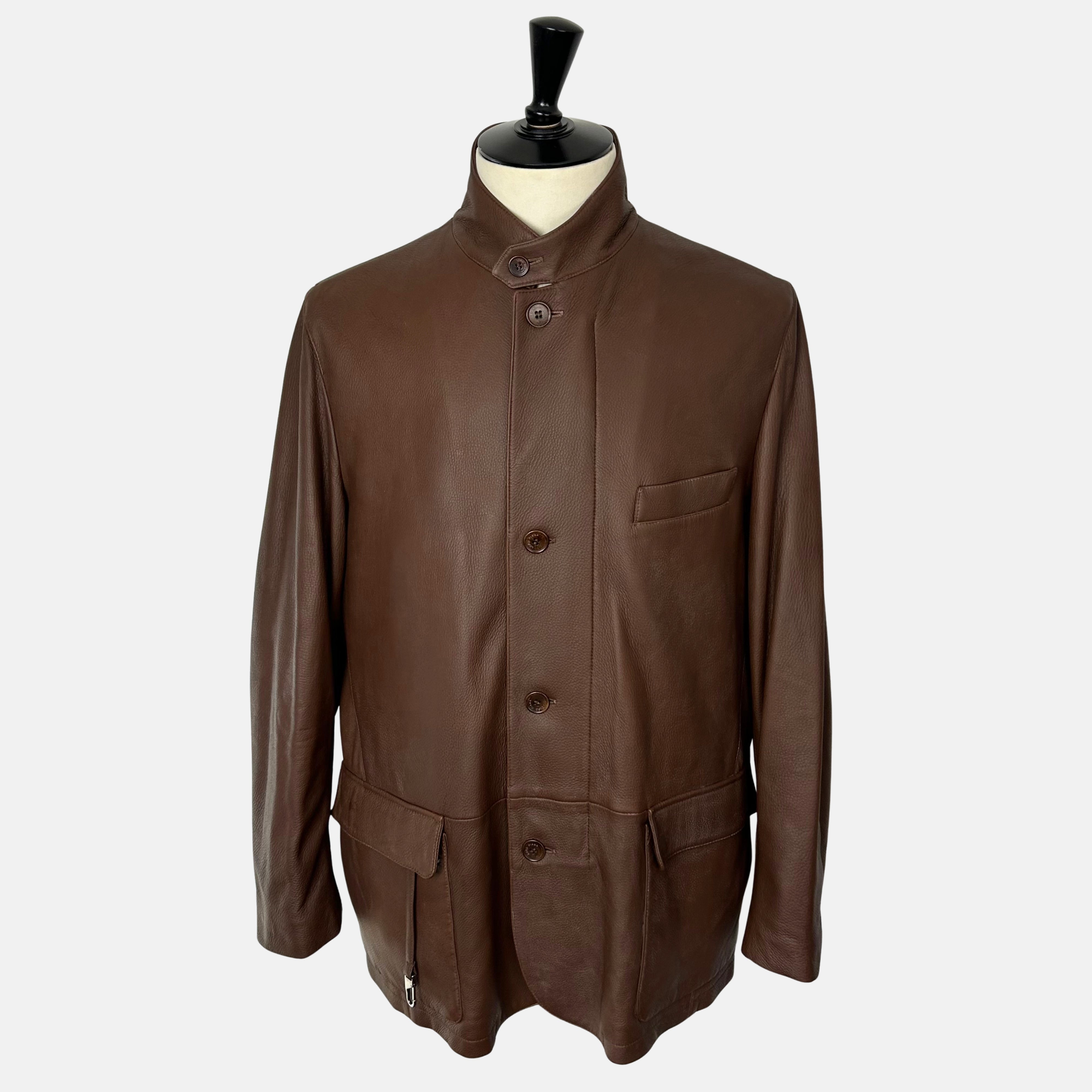 Brown Roadster Jacket made of Leather (XL)