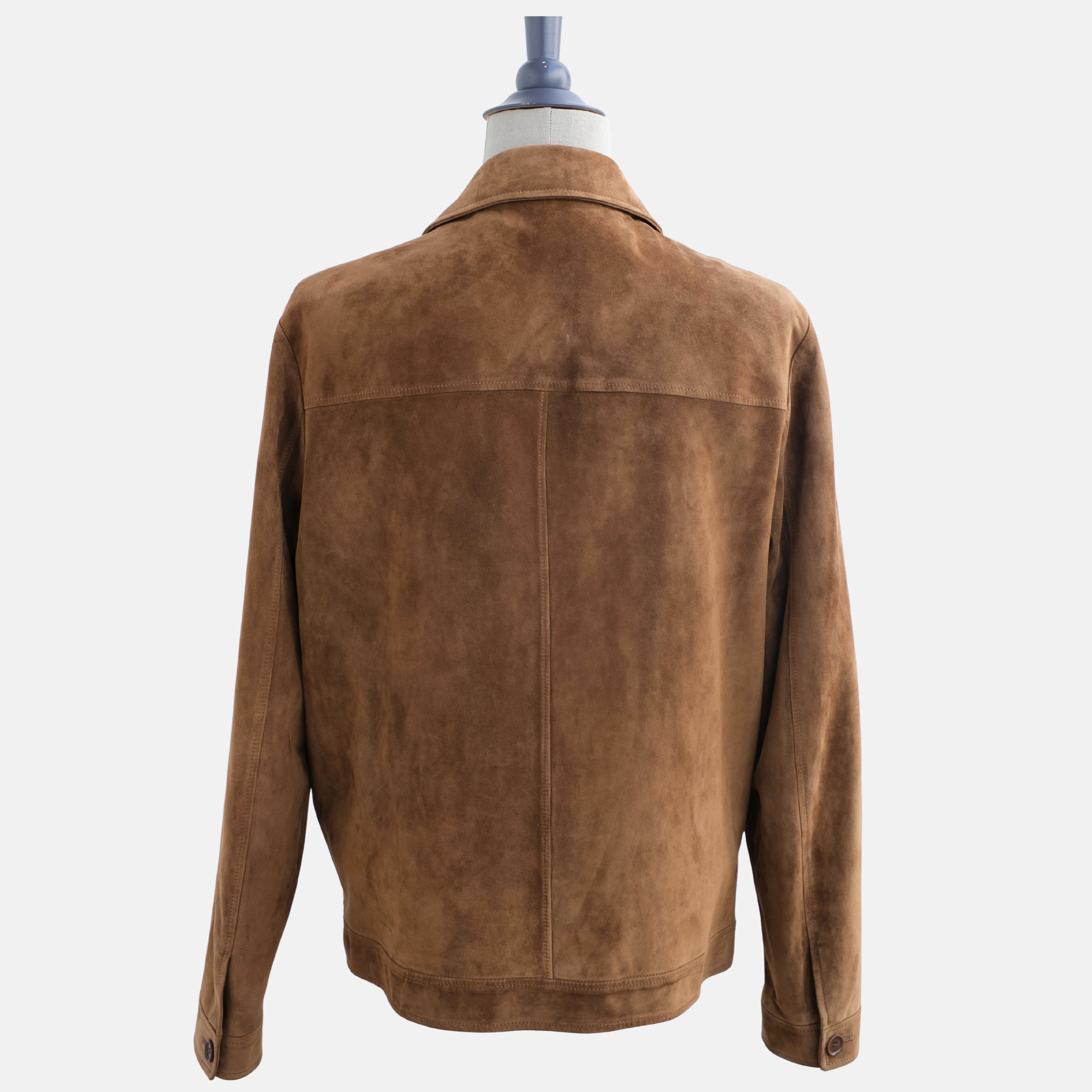 Brown Trucker Jacket made of Suede (XXL)