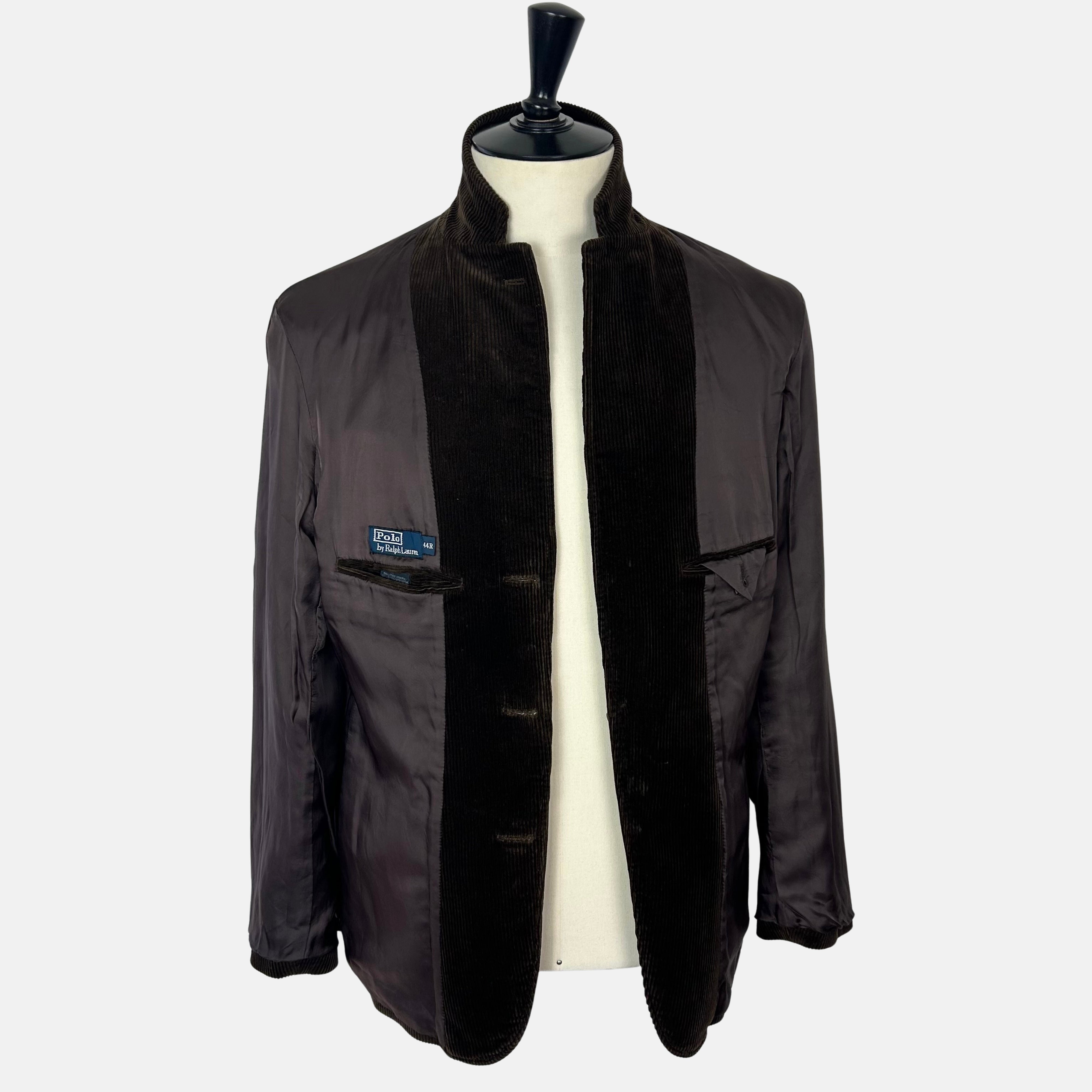 Brown Corduroy Blazer made of Cotton/Leather Details (EU 54)