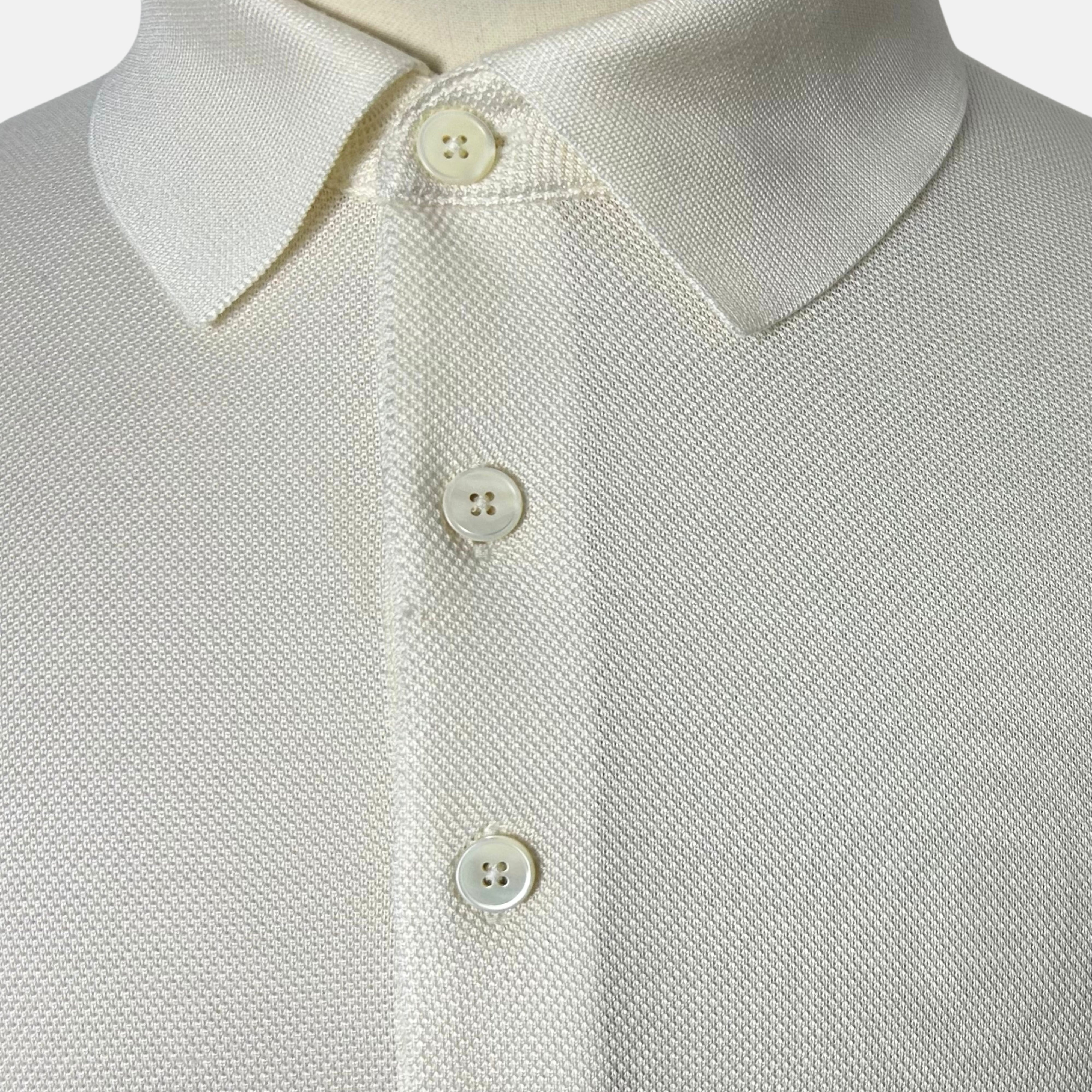 White Polo Shirt made of Silk (EU 52)