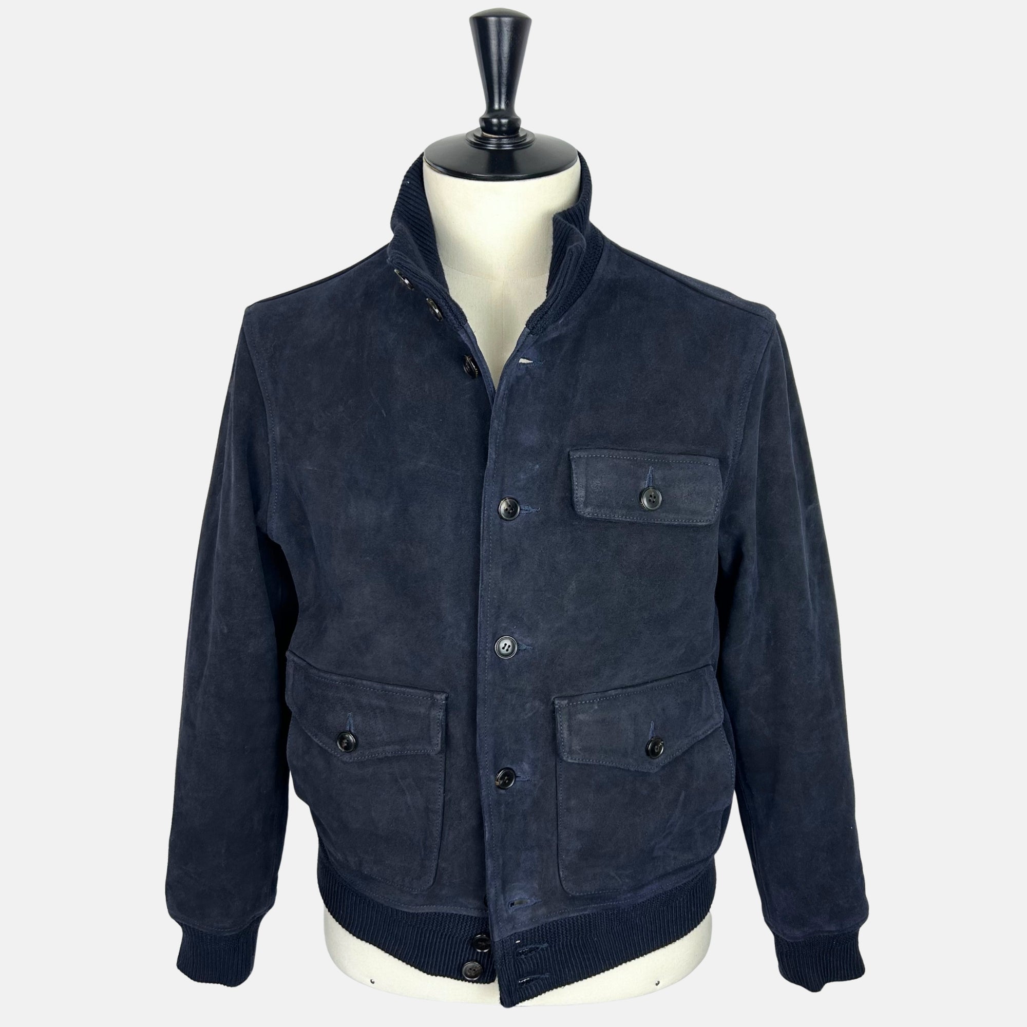 Navy Skeet Jacket made of Suede (S)