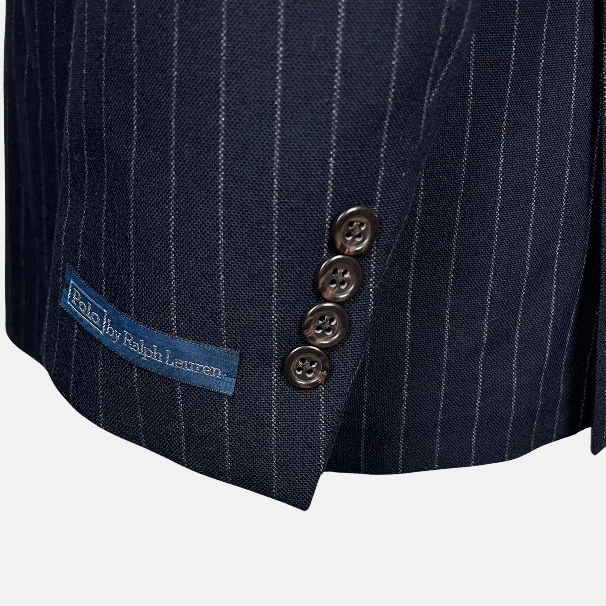 Navy Pinstripe Suit made of Wool (52/54)