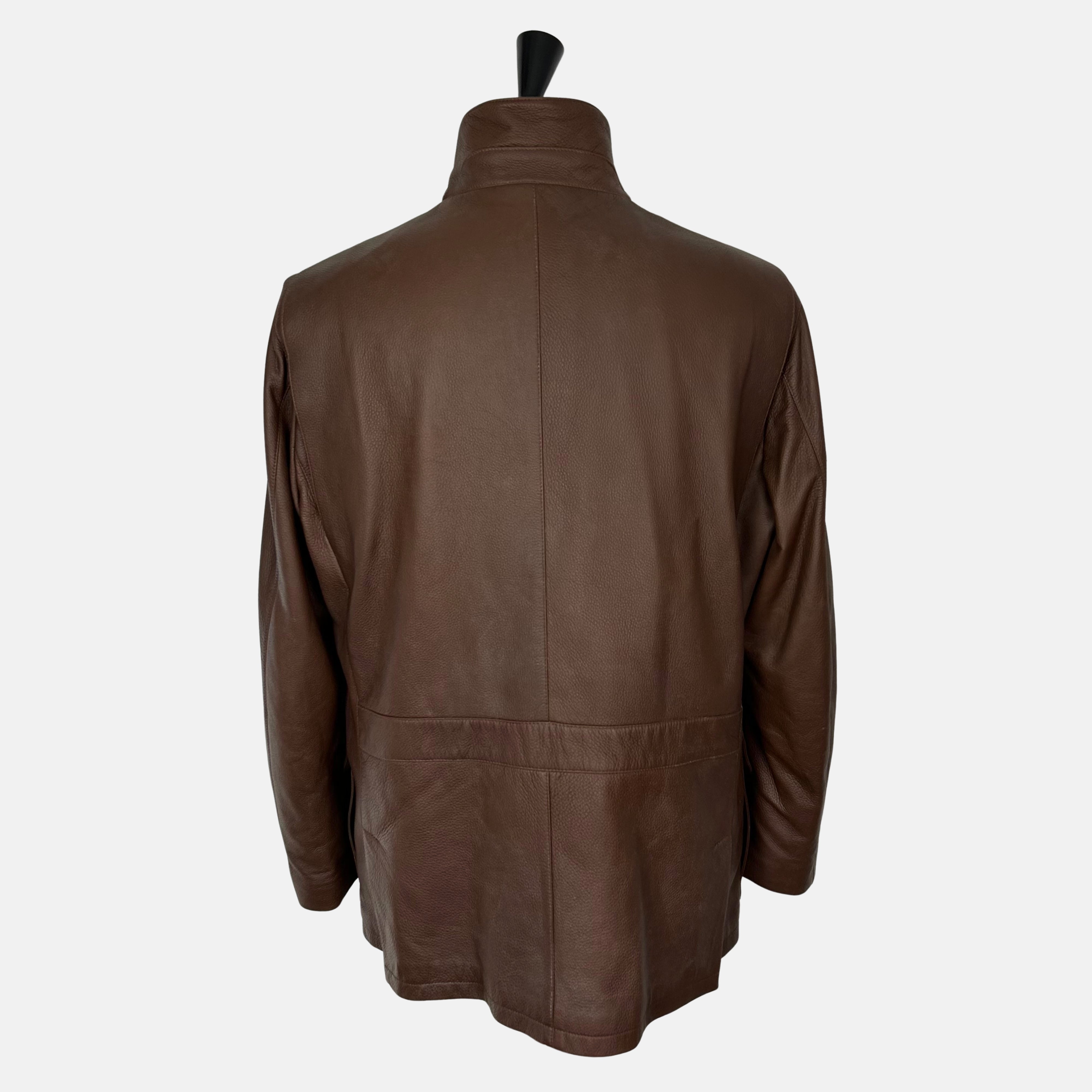 Brown Roadster Jacket made of Leather (XL)