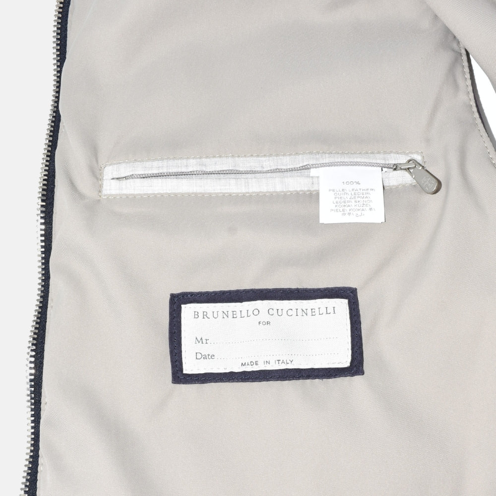 Blue Suede Down Vest (M)