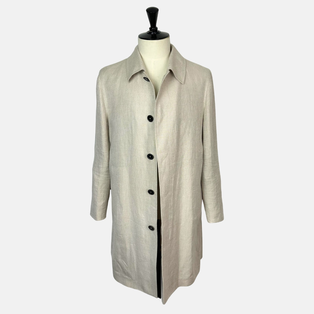 Ecru Coat made of Linen/Silk (EU 48)