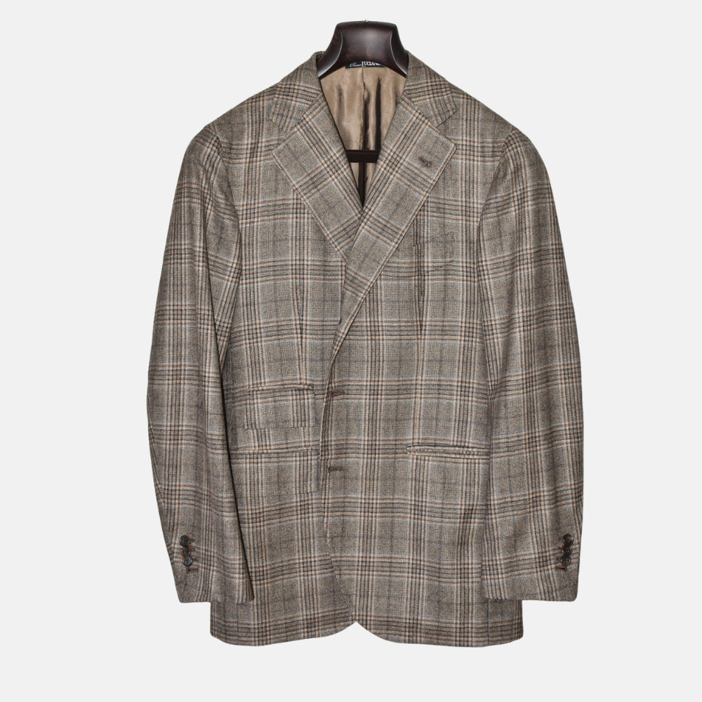 Multicolored Checked Virgin Wool Blazer