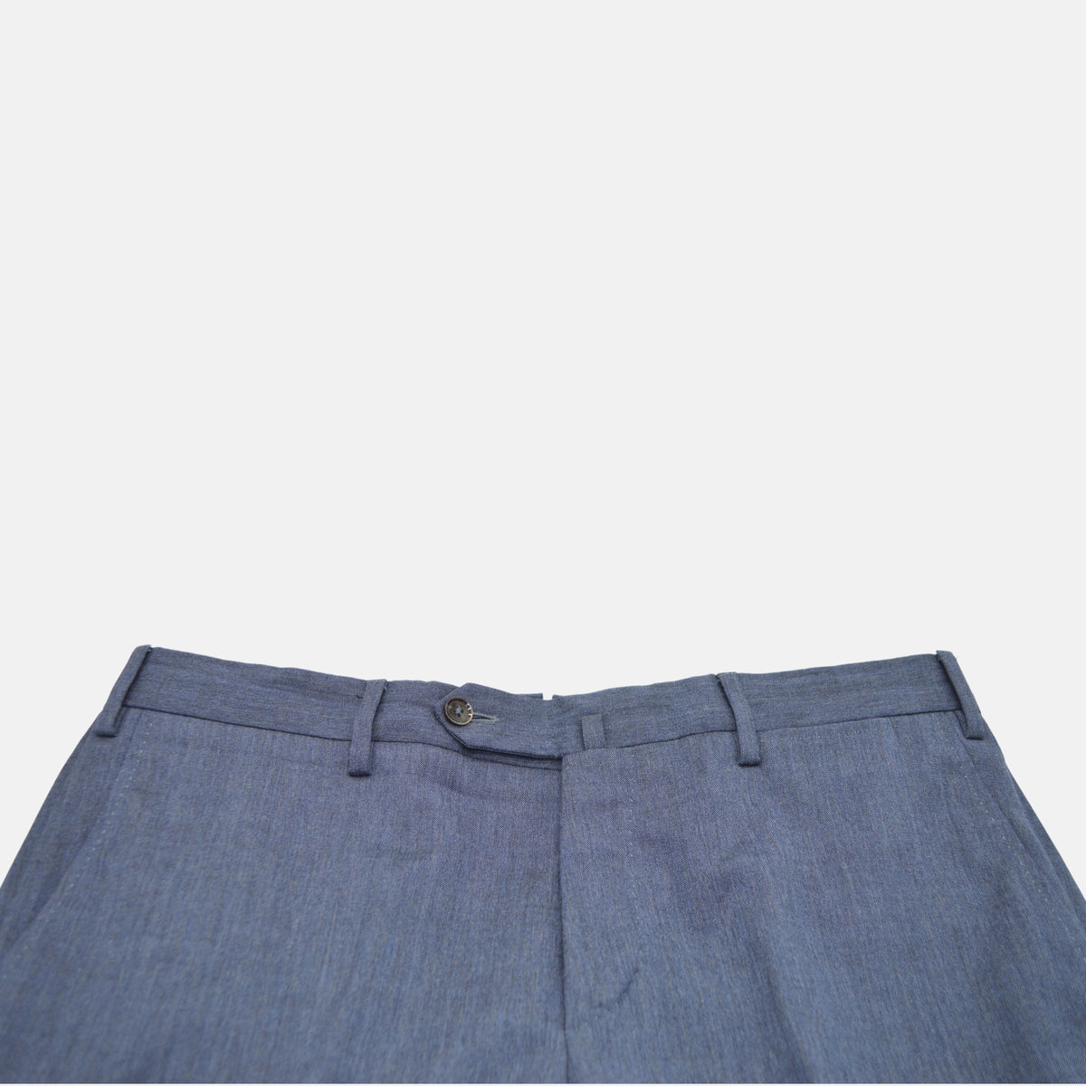 Blaue Melange-Hose aus Schurwolle (EU 50)