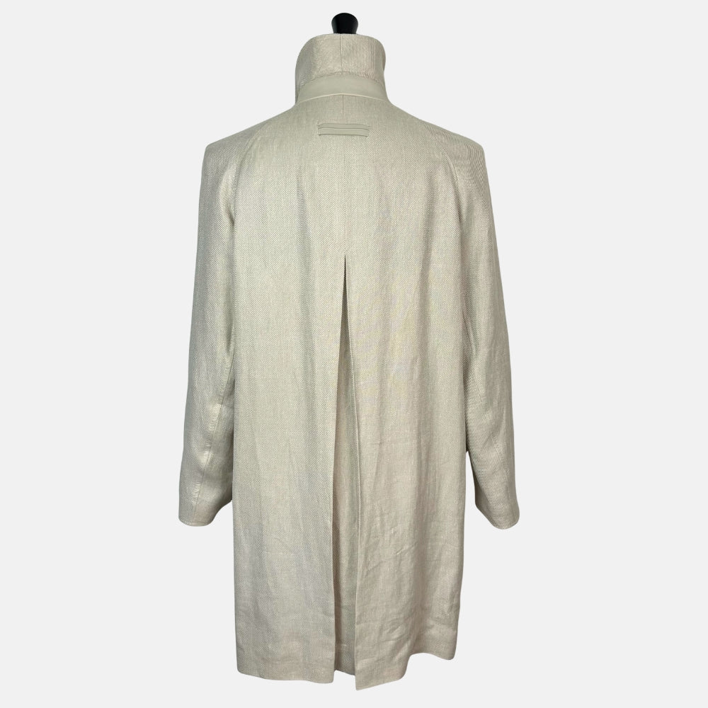 Ecru Coat made of Linen/Silk (EU 48)