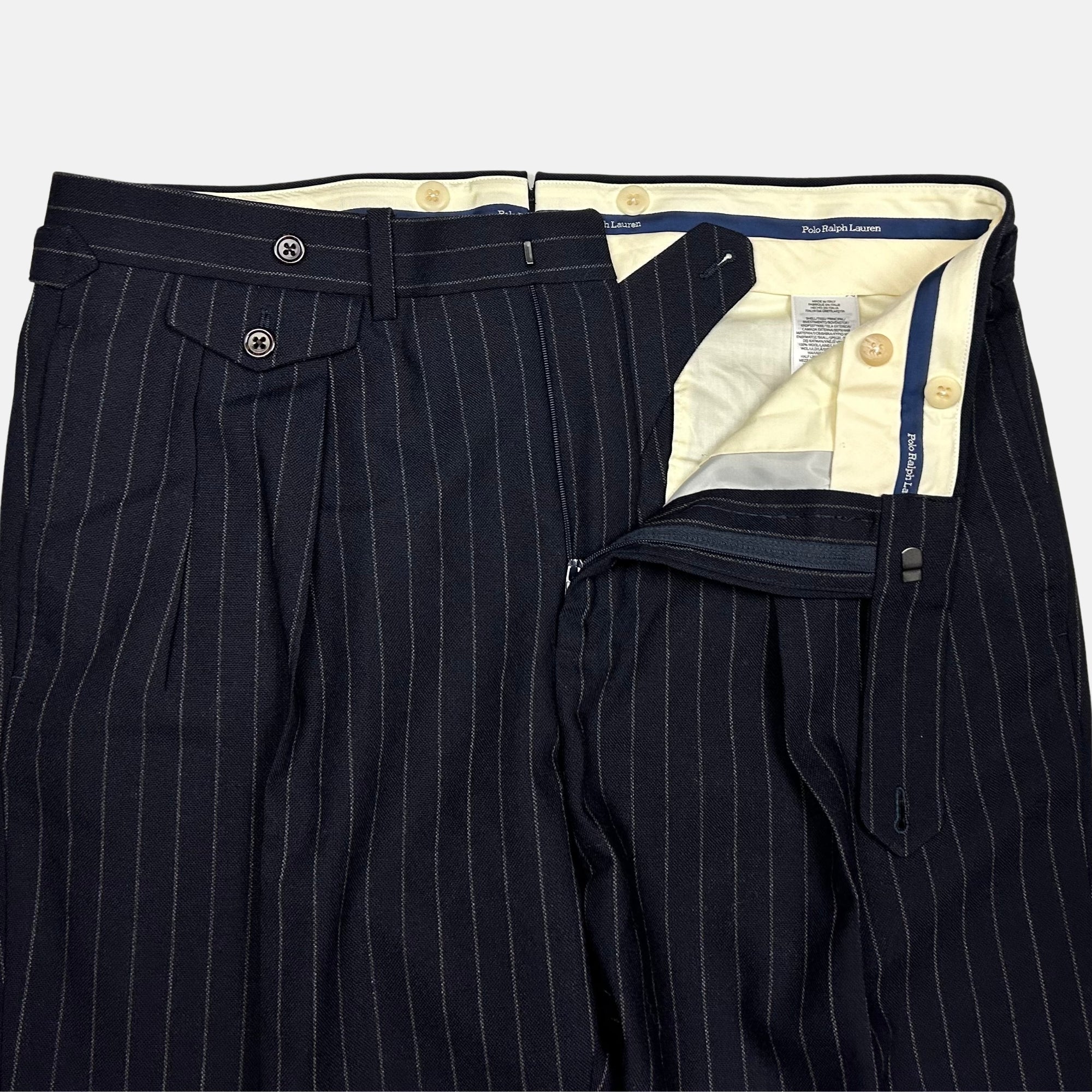 Navy Pinstripe Suit made of Wool (52/54)