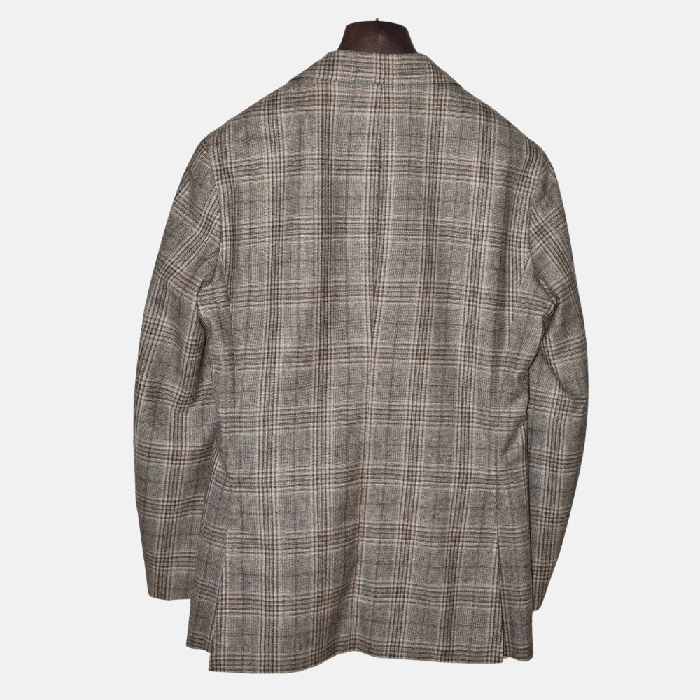 Multicolored Checked Virgin Wool Blazer