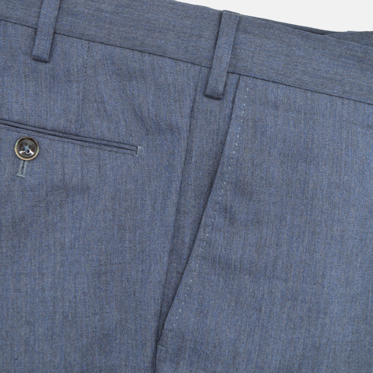 Blaue Melange-Hose aus Schurwolle (EU 50)