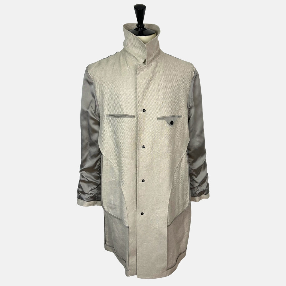 Ecru Coat made of Linen/Silk (EU 48)
