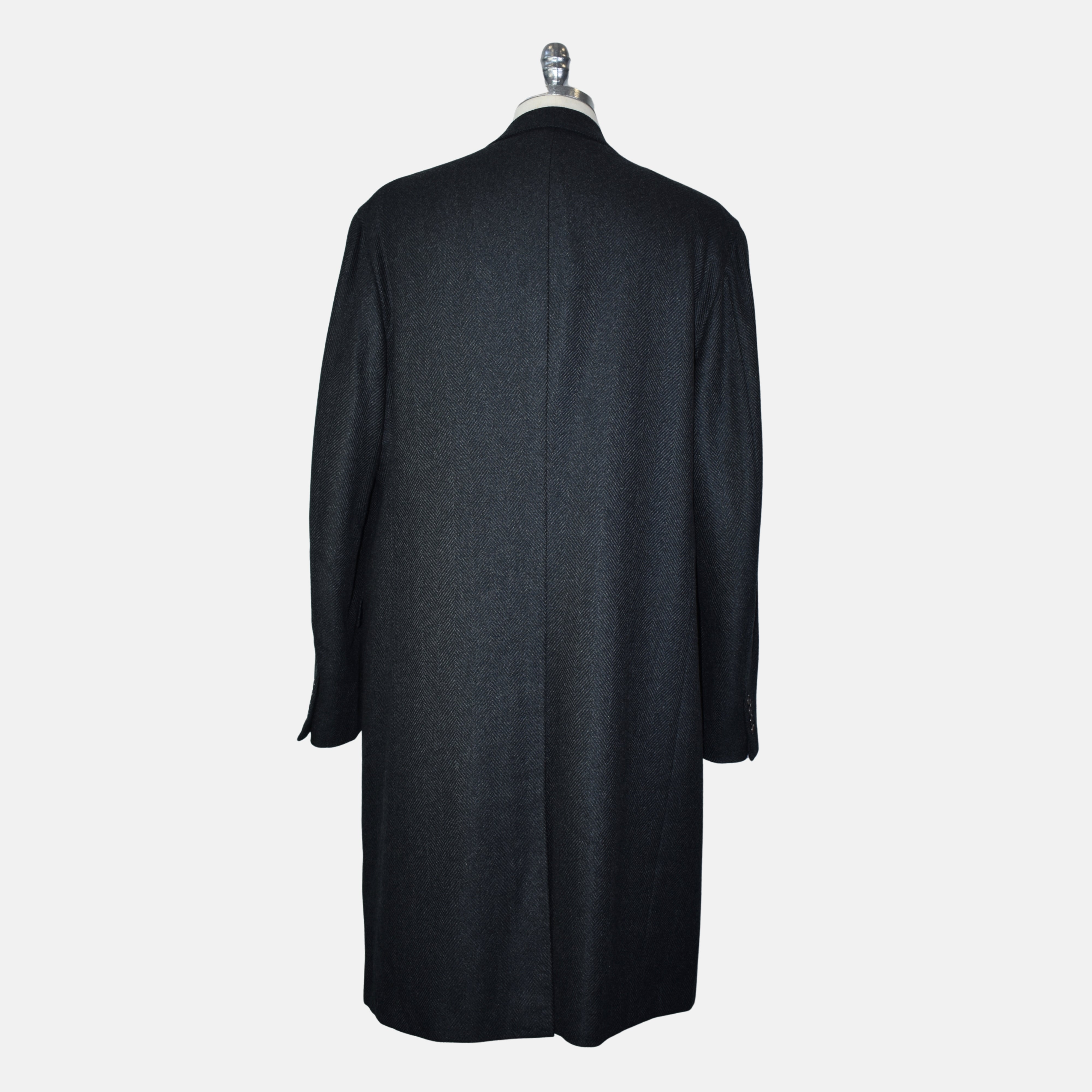 Gray-Black Herringbone Coat made of Cashmere/Vicuna (EU 56)
