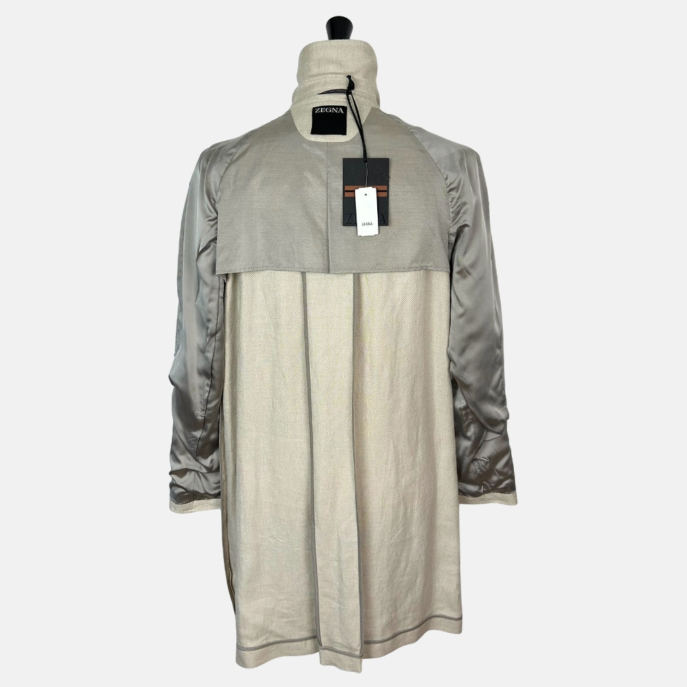 Ecru Coat made of Linen/Silk (EU 48)