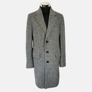 Grey Patterned Coat made of Alpaca/Wool/Nylon (EU 48)