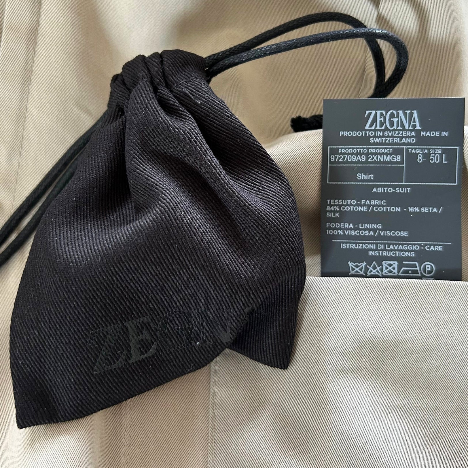 Ecru Suit made of Cotton/Silk (EU 50)