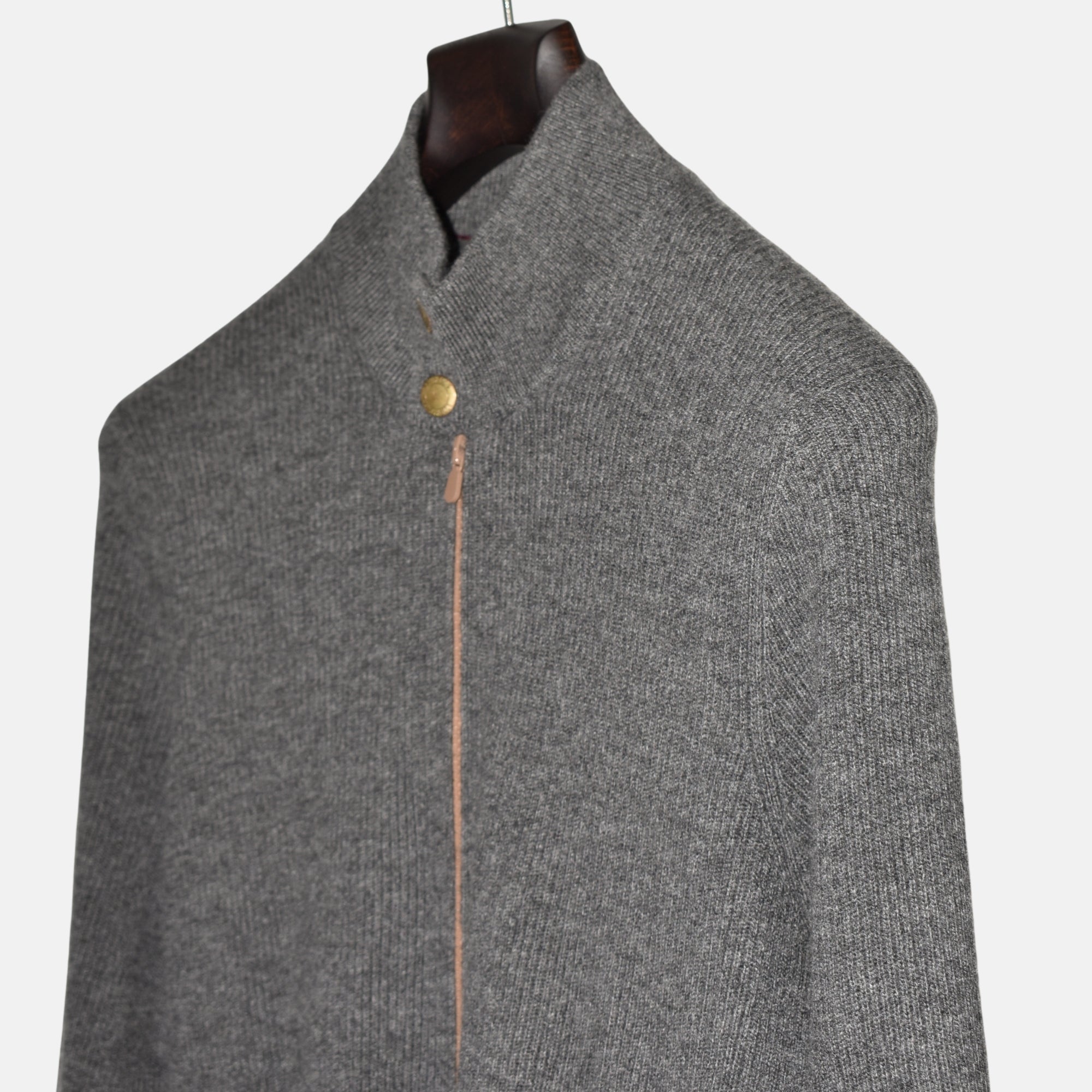 Grey Cashmere Zipper-Jacket (EU 50)