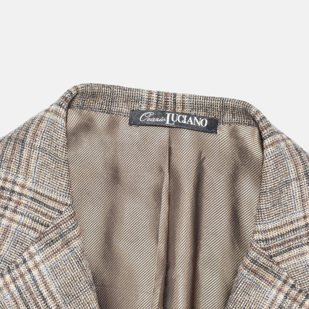 Multicolored Checked Virgin Wool Blazer
