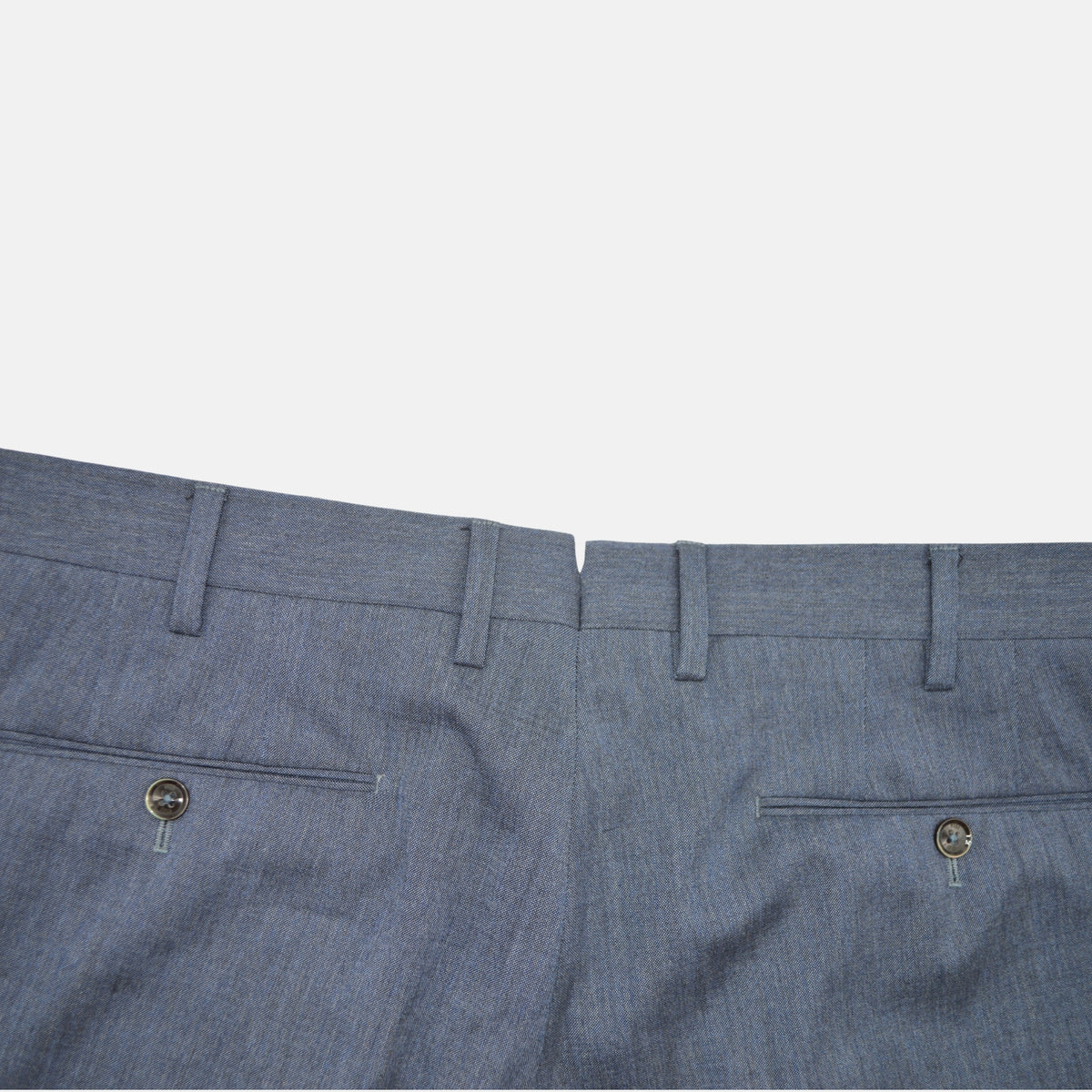 Blaue Melange-Hose aus Schurwolle (EU 50)