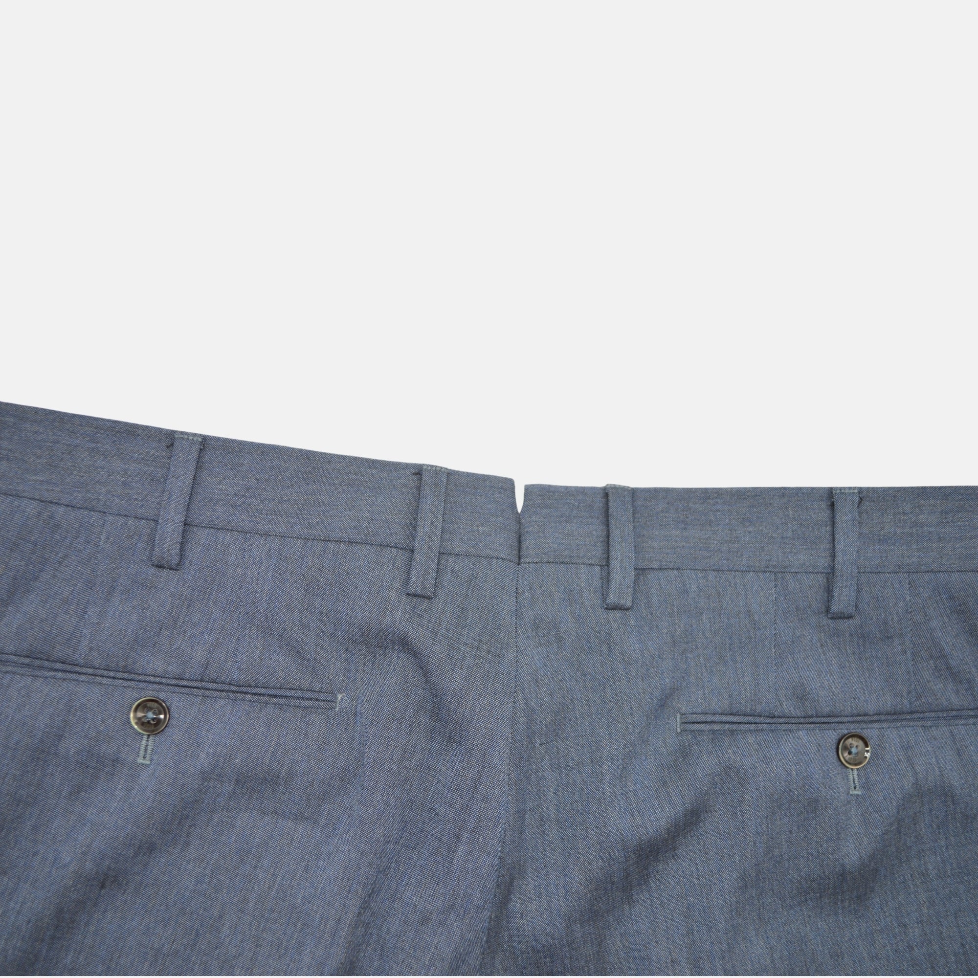 Blue Melange Trousers made of Virgin Wool (EU 50)