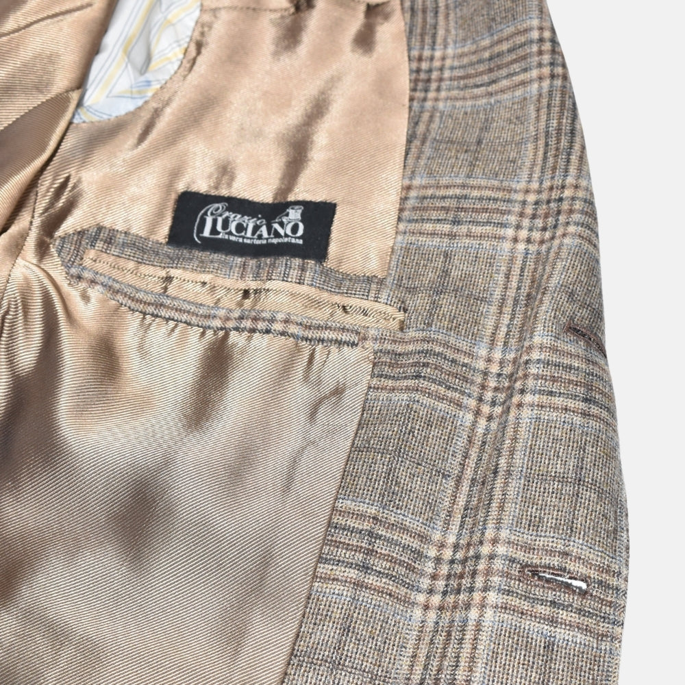 Multicolored Checked Virgin Wool Blazer