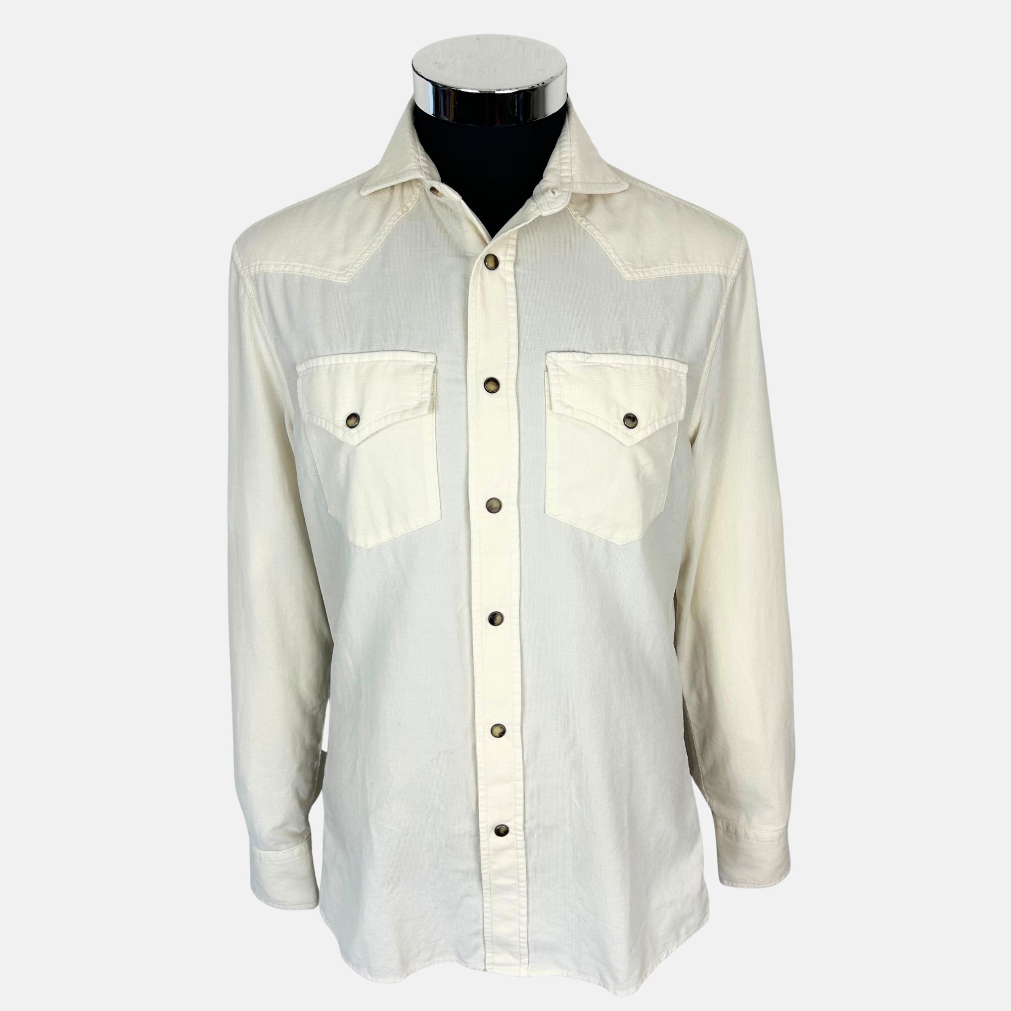 Off-White Corduroy Shirt made of Cotton (XS)