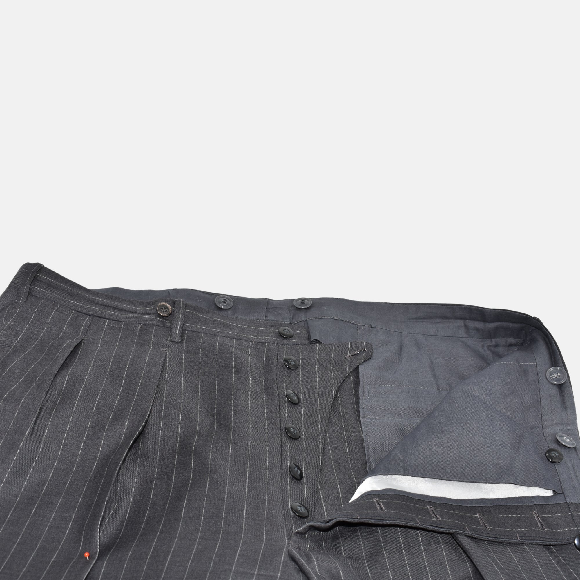 Antracite Striped  Suit made of Wool (EU 52L)