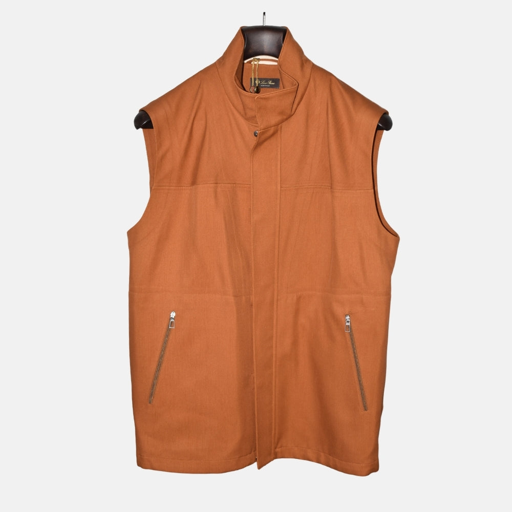 Terracotta Vest made of Silk (M)