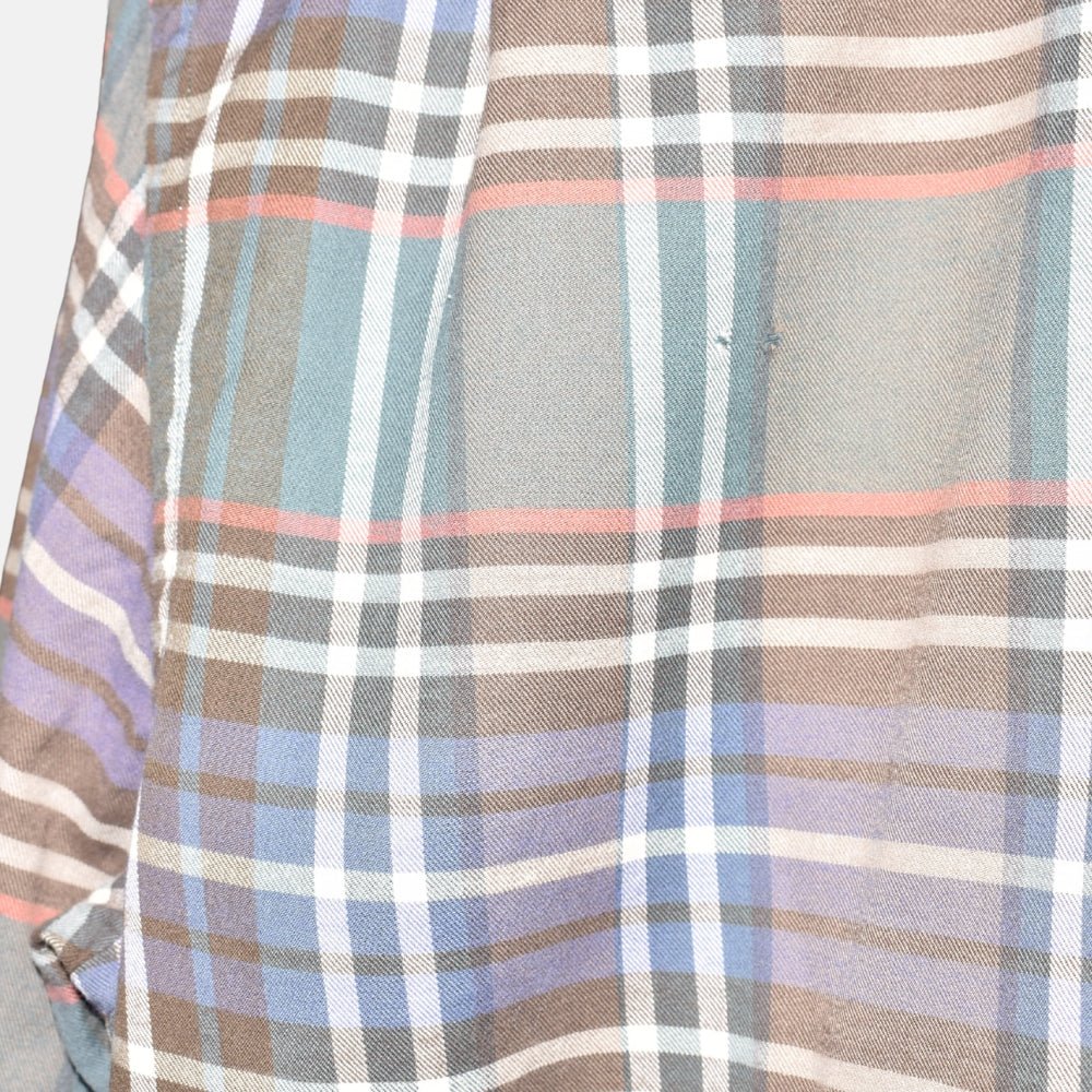 Multicoloured Checkered Sirt made of Cotton (S)