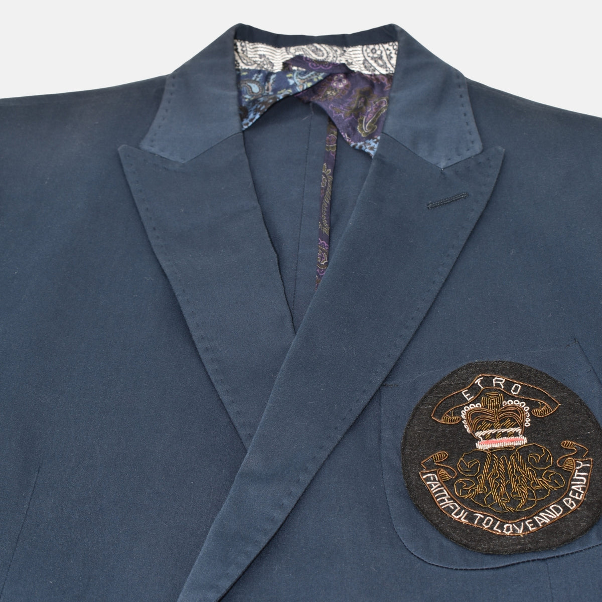 Indigo Blue Doublebreasted  Blazer made of Cotton (EU 50)