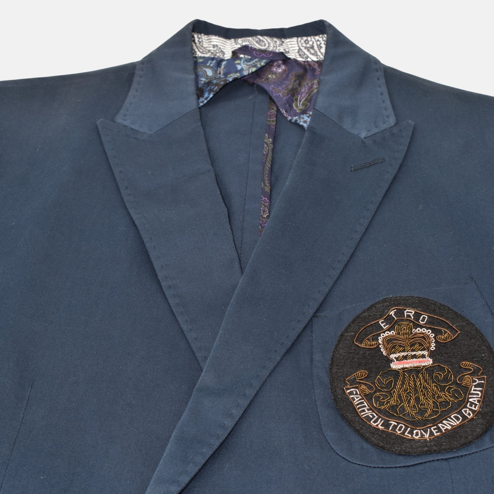 Indigo Blue Doublebreasted  Blazer made of Cotton (EU 50)
