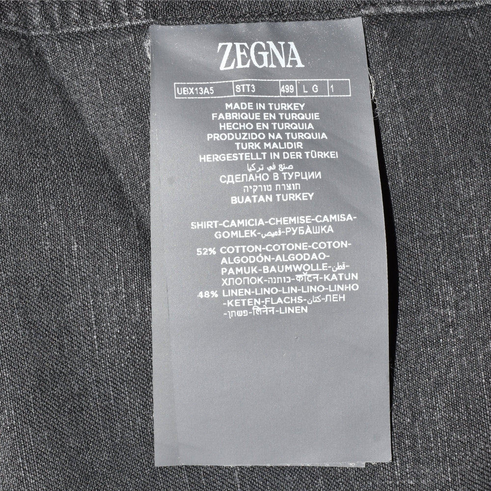 Black Denim Shirt made of Cotton (L)