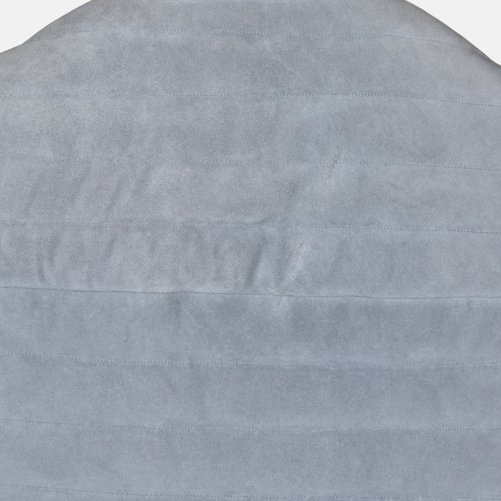Light Blue Down Vest made of Suede (L)