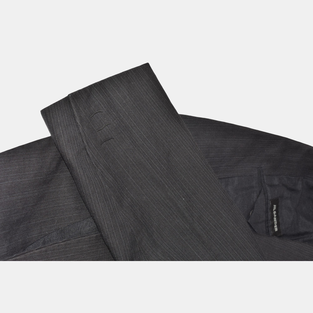 Black Striped Blazer made of Cotton (EU 50)