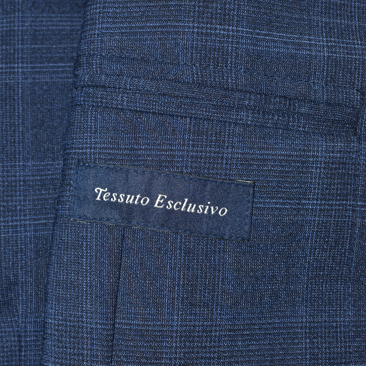 Blue Checkered Suit made of Polyester/Wool (EU 50)