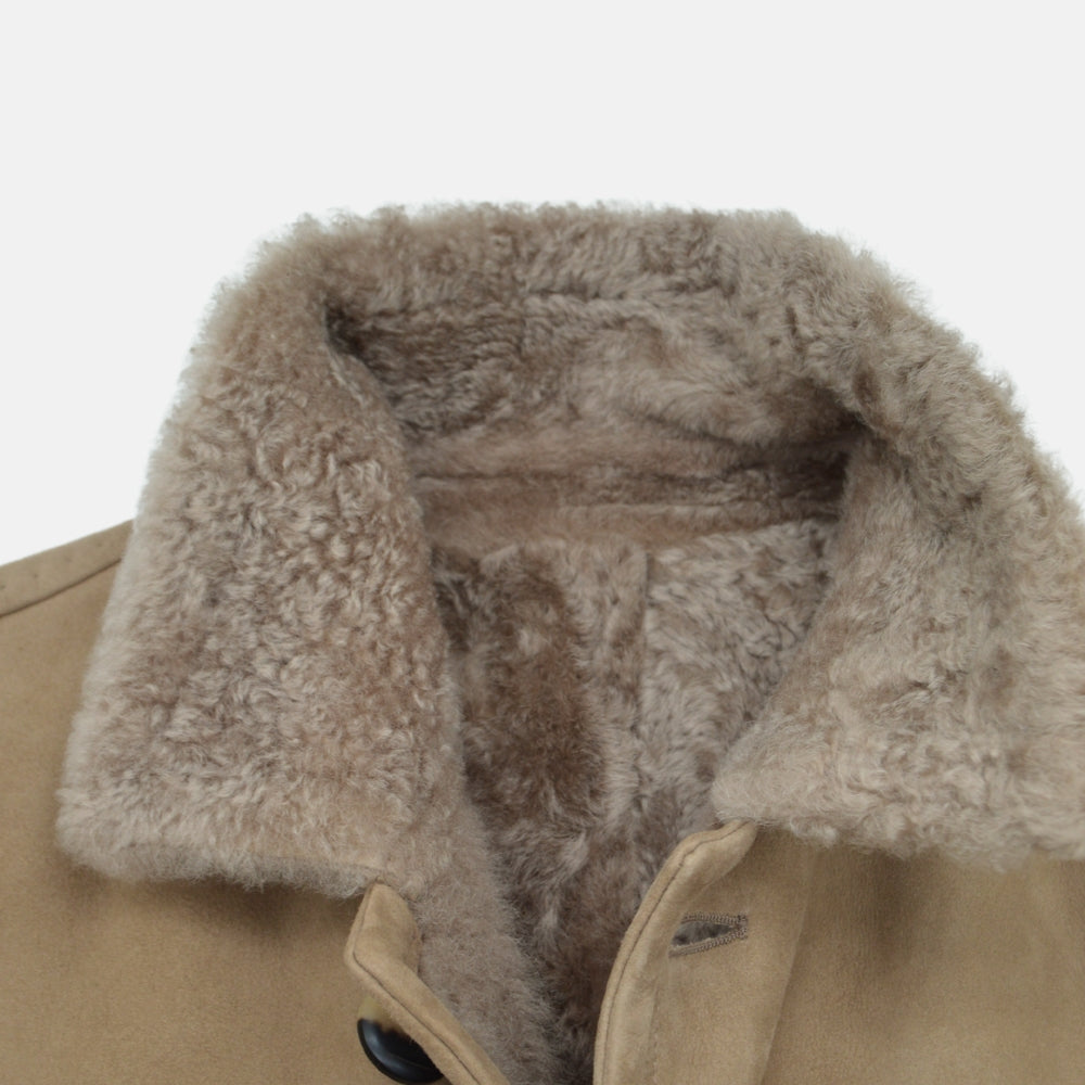 Dark Beige Shearling Coat (54)