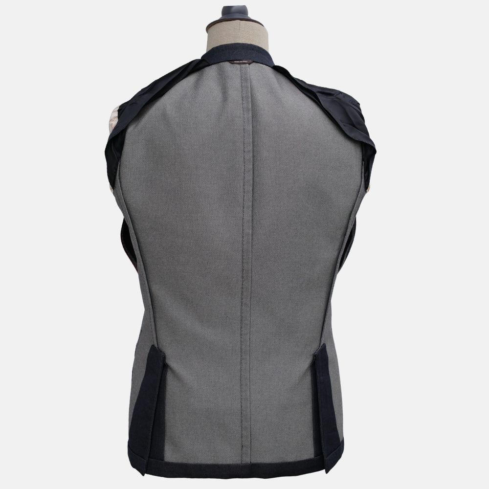 Navy Denim Wool Blend Sport Suit made of Cotton/Wool (EU 48)