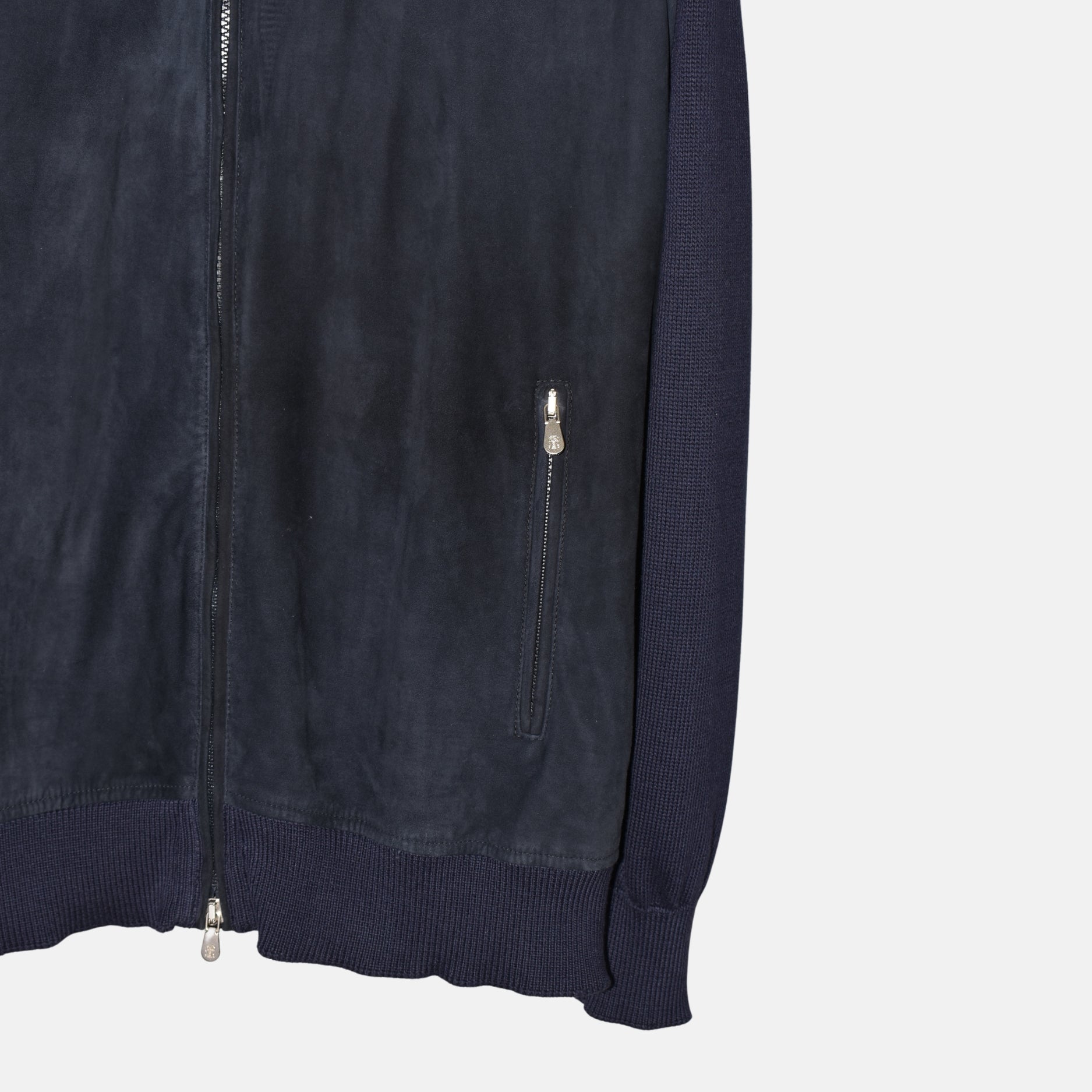 Blue Suede Cardigan (M)