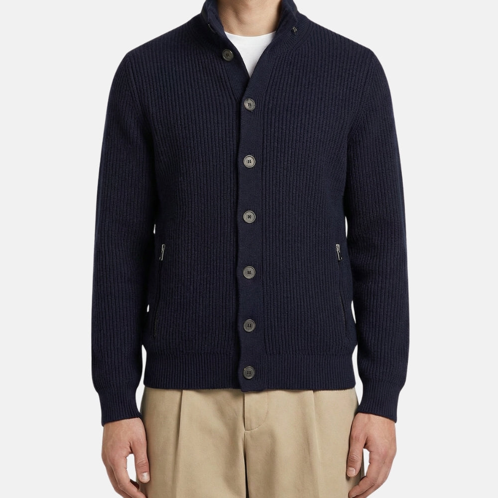 Navy Blue Cardigan made of Cashmere (EU 48)